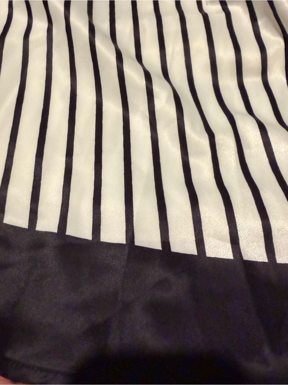 Commense Black and White One-Shoulder Striped Midi Dress - Picture 7 of 11